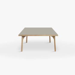 Domusnord Sofabord Room Kvadratisk Lounge Table  med linoleum og eg kant 75x75cm