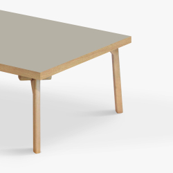 Domusnord Sofabord Room Kvadratisk Lounge Table  med linoleum og eg kant 75x75cm