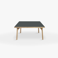Domusnord Sofabord Room Kvadratisk Lounge Table  med linoleum og eg kant 75x75cm