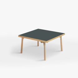 Domusnord Sofabord Room Kvadratisk Lounge Table  med linoleum og eg kant 75x75cm
