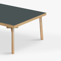 Domusnord Sofabord Room Kvadratisk Lounge Table  med linoleum og eg kant 75x75cm