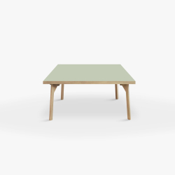 Domusnord Sofabord Room Kvadratisk Lounge Table  med linoleum og eg kant 75x75cm