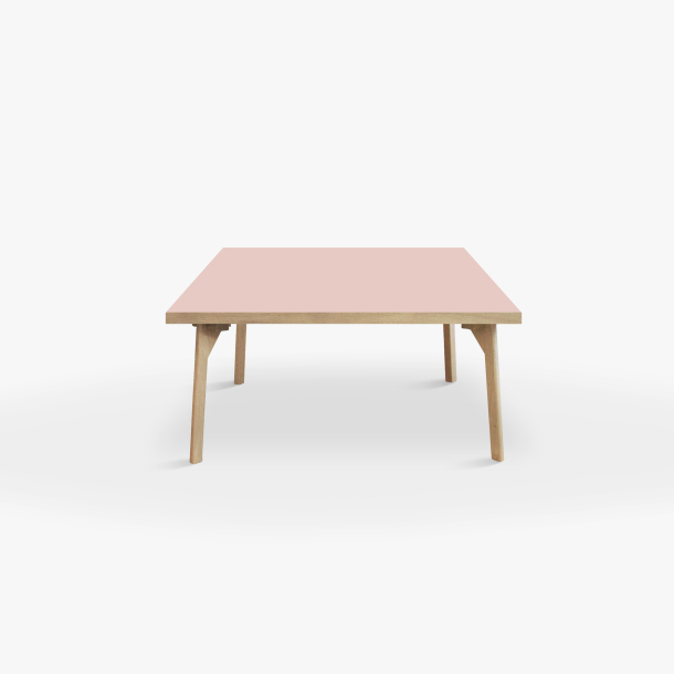 Domusnord Sofabord Room Kvadratisk Lounge Table  med linoleum og eg kant 75x75cm