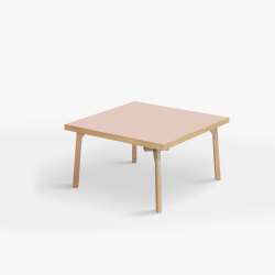 Domusnord Sofabord Room Kvadratisk Lounge Table  med linoleum og eg kant 75x75cm