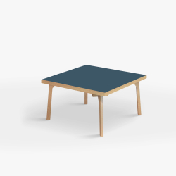 Domusnord Sofabord Room Kvadratisk Lounge Table  med linoleum og eg kant 75x75cm
