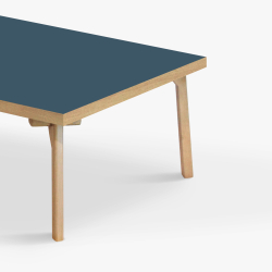 Domusnord Sofabord Room Kvadratisk Lounge Table  med linoleum og eg kant 75x75cm