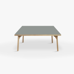 Domusnord Sofabord Room Kvadratisk Lounge Table  med linoleum og eg kant 90x90cm