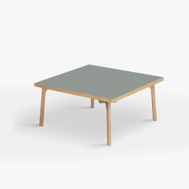 Domusnord Sofabord Room Kvadratisk Lounge Table  med linoleum og eg kant 90x90cm