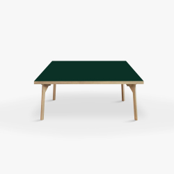 Domusnord Sofabord Room Kvadratisk Lounge Table  med linoleum og eg kant 90x90cm
