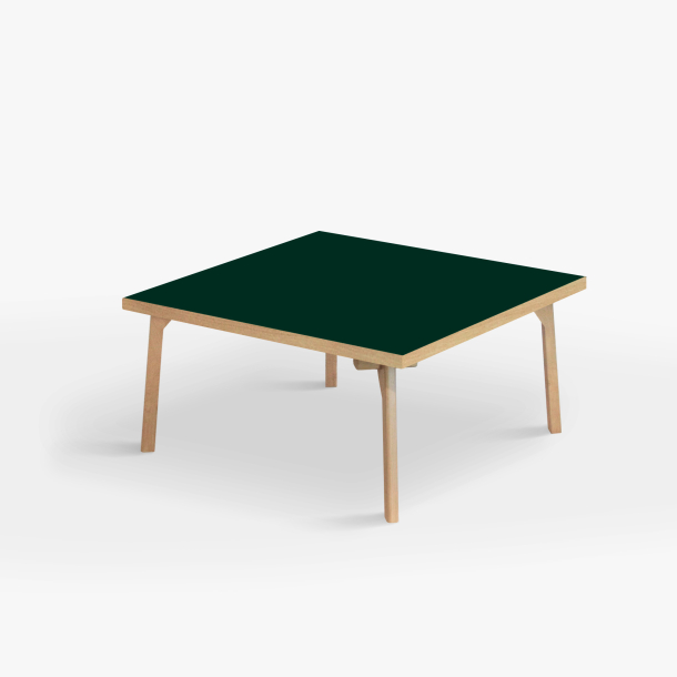 Domusnord Sofabord Room Kvadratisk Lounge Table  med linoleum og eg kant 90x90cm