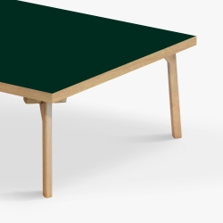 Domusnord Sofabord Room Kvadratisk Lounge Table  med linoleum og eg kant 90x90cm