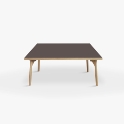 Domusnord Sofabord Room Kvadratisk Lounge Table  med linoleum og eg kant 90x90cm