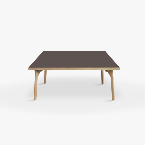 Domusnord Sofabord Room Kvadratisk Lounge Table  med linoleum og eg kant 90x90cm