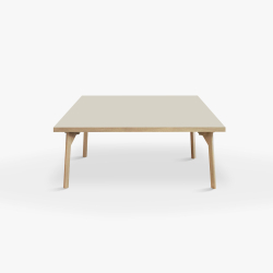 Domusnord Sofabord Room Kvadratisk Lounge Table  med linoleum og eg kant 90x90cm