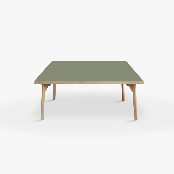 Domusnord Sofabord Room Kvadratisk Lounge Table  med linoleum og eg kant 90x90cm