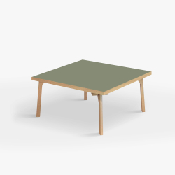Domusnord Sofabord Room Kvadratisk Lounge Table  med linoleum og eg kant 90x90cm