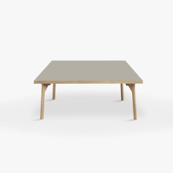 Domusnord Sofabord Room Kvadratisk Lounge Table  med linoleum og eg kant 90x90cm