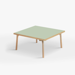 Domusnord Sofabord Room Kvadratisk Lounge Table  med linoleum og eg kant 90x90cm