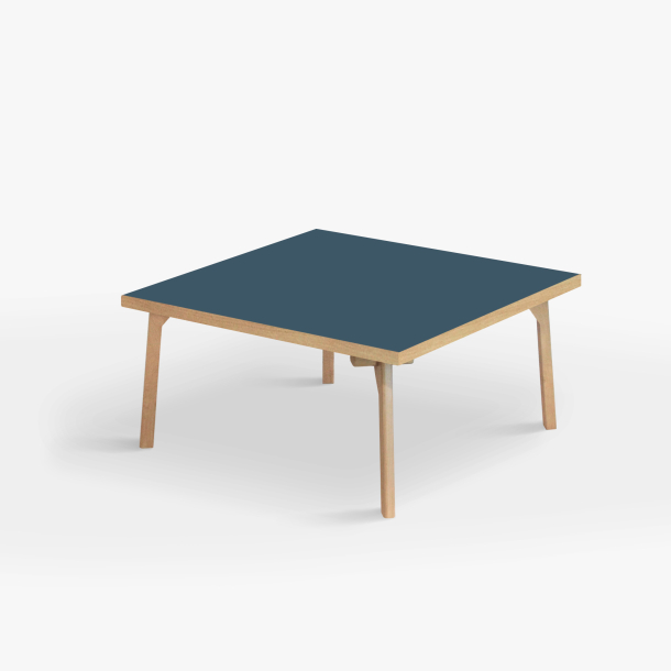Domusnord Sofabord Room Kvadratisk Lounge Table  med linoleum og eg kant 90x90cm