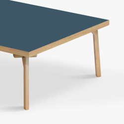Domusnord Sofabord Room Kvadratisk Lounge Table  med linoleum og eg kant 90x90cm