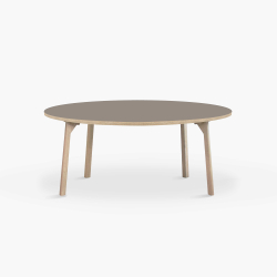 Domusnord Room rundt Linoleum konferencebord og mdebord i eg 110 i 19 farver