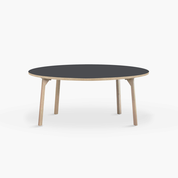 Domusnord Room rundt Linoleums konferencebord og mdebord i eg 120 cm i 19 farver