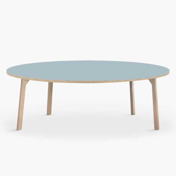 Domusnord Room rundt stort Linoleum konferencebord og mdebord i eg 159 i 19 farver