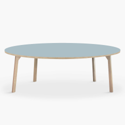 Domusnord Room rundt stort Linoleums Spisebord i eg 159 cm i 19 farver