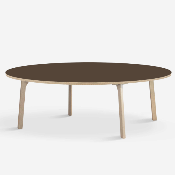 Domusnord Room rundt stort Linoleums Spisebord i eg 159 cm i 19 farver