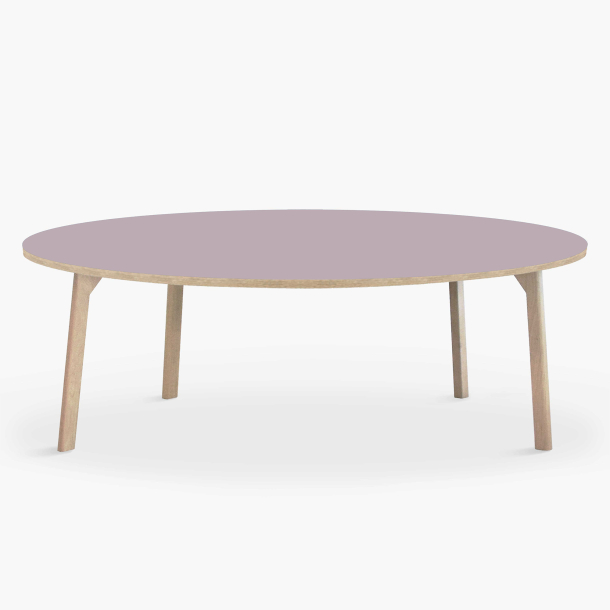 Domusnord Room rundt stort Linoleum konferencebord og mdebord i eg 159 i 19 farver