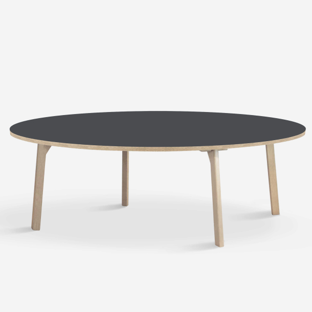 Domusnord Room rundt stort Linoleums Spisebord i eg 159 cm i 19 farver