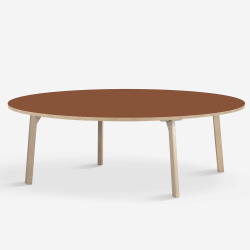 Domusnord Room rundt stort Linoleums Spisebord i eg 159 cm i 19 farver