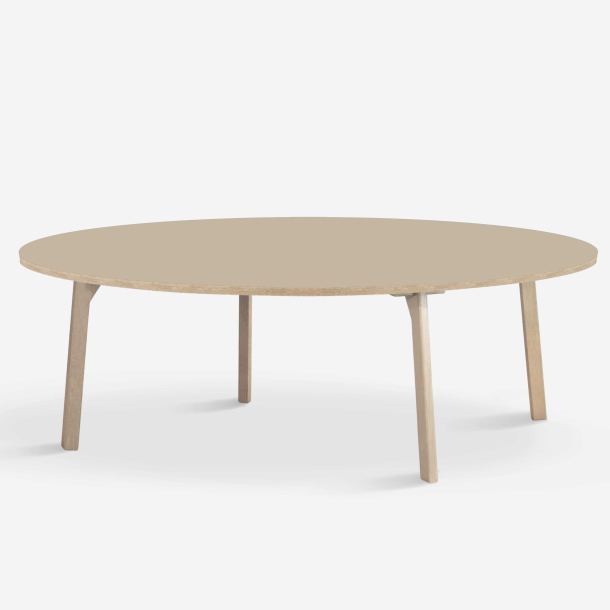 Domusnord Room rundt stort Linoleums Spisebord i eg 159 cm i 19 farver