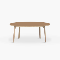 Domusnord Room rundt Linoleums konferencebord og mdebord i eg 120 cm i 19 farver