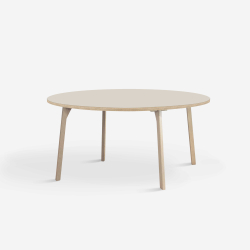 Domusnord Room rundt Linoleum konferencebord og mdebord i eg 110 i 19 farver