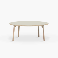 Domusnord Room rundt Linoleum konferencebord og mdebord i eg 110 i 19 farver