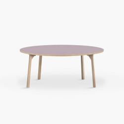 Domusnord Room rundt Linoleums Spisebord i eg 110 cm i 19 farver