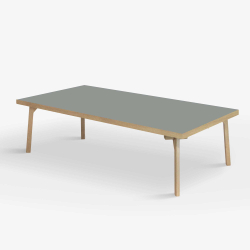 Domusnord Sofabord Room Lounge Table  med linoleum og eg kant 140x70
