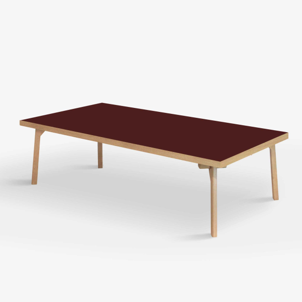 Domusnord Sofabord Room Lounge Table  med linoleum og eg kant 140x70