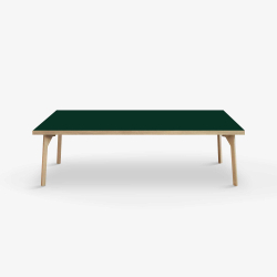 Domusnord Sofabord Room Lounge Table  med linoleum og eg kant 140x70