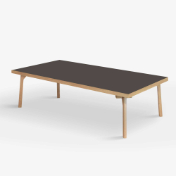 Domusnord Sofabord Room Lounge Table  med linoleum og eg kant 140x70