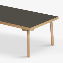 Domusnord Sofabord Room Lounge Table  med linoleum og eg kant 140x70
