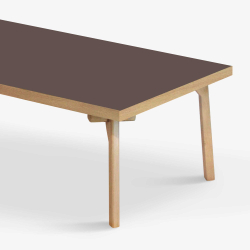 Domusnord Sofabord Room Lounge Table  med linoleum og eg kant 140x70