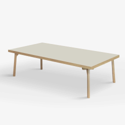 Domusnord Sofabord Room Lounge Table  med linoleum og eg kant 140x70