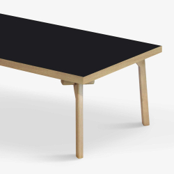 Domusnord Sofabord Room Lounge Table  med linoleum og eg kant 140x70