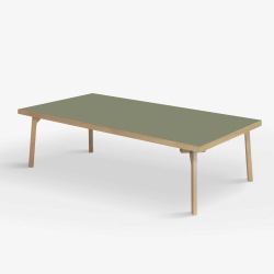 Domusnord Sofabord Room Lounge Table  med linoleum og eg kant 140x70