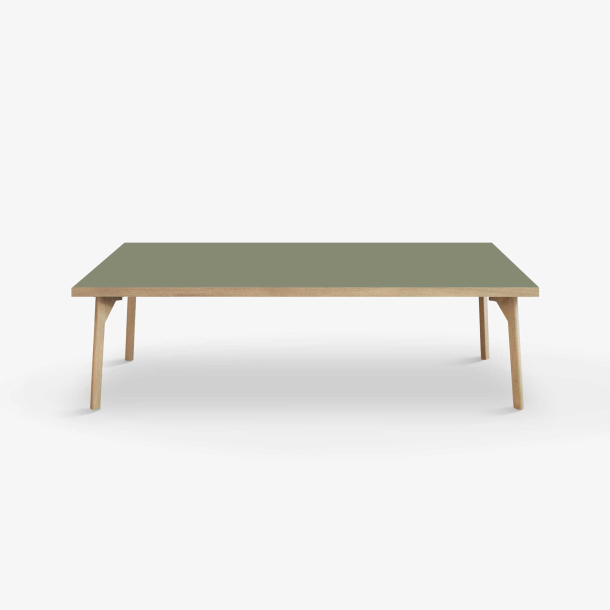 Domusnord Sofabord Room Lounge Table  med linoleum og eg kant 140x70