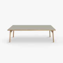 Domusnord Sofabord Room Lounge Table  med linoleum og eg kant 140x70