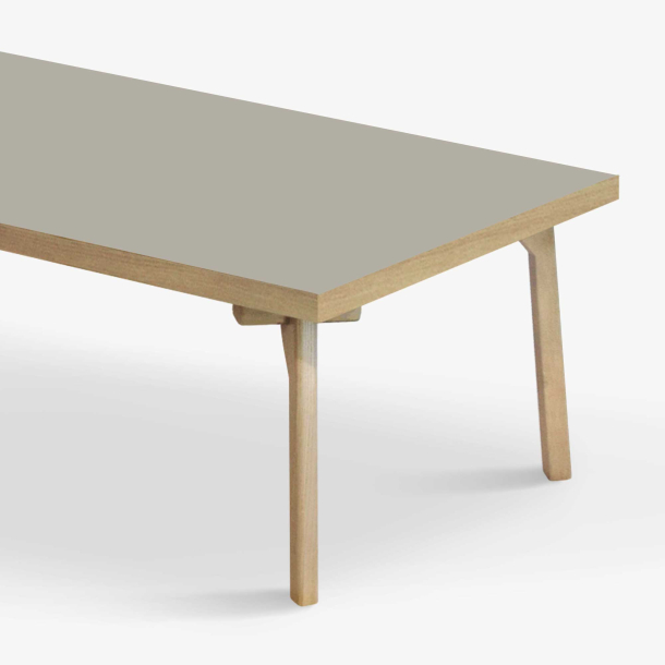 Domusnord Sofabord Room Lounge Table  med linoleum og eg kant 140x70