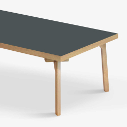 Domusnord Sofabord Room Lounge Table  med linoleum og eg kant 140x70